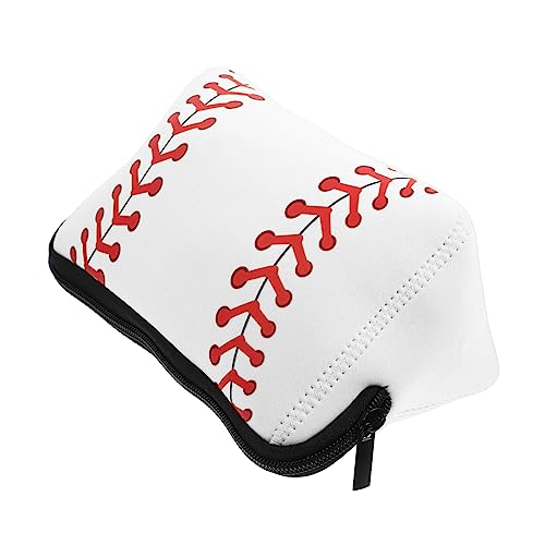 MUSISALY Reise-Kosmetiktasche Aus Neopren Mit Baseball-Muster Und Tragbar Für Make-up Und Toilettenartikel Für Damen Und Herren von MUSISALY