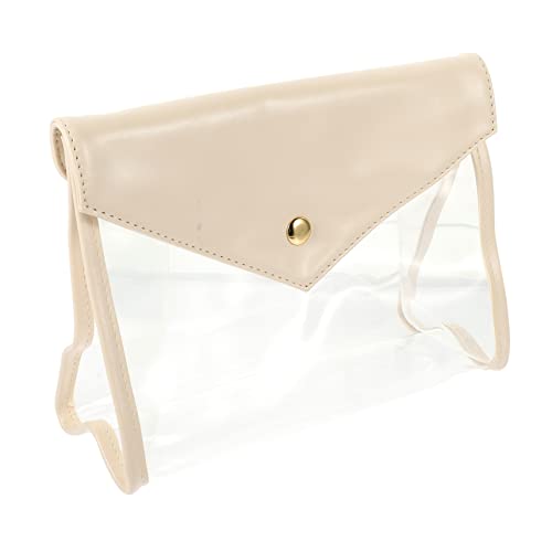 MUSISALY Transparente Kosmetiktasche Mit Knopfdesign Für Mädchen Make-up-Tasche Aufbewahrungstasche Kulturbeutel Reisen Waschtasche von MUSISALY