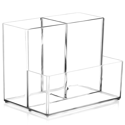MUSISALY Transparenter Make Up Organizer aus Geteilter Kosmetikhalter für Schreibtisch Stabiler und Eleganter Bleistiftbecher Platzsparender Schminkaufbewahrung für Optimale von MUSISALY