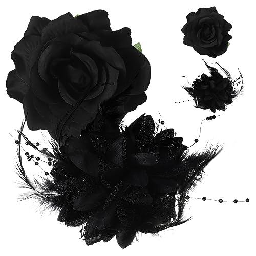 MUSISALY 4 Stück Blumen-haarspangen Rosen-haaraccessoires Modischer Haarschmuck Für Damen Und Mädchen von MUSISALY