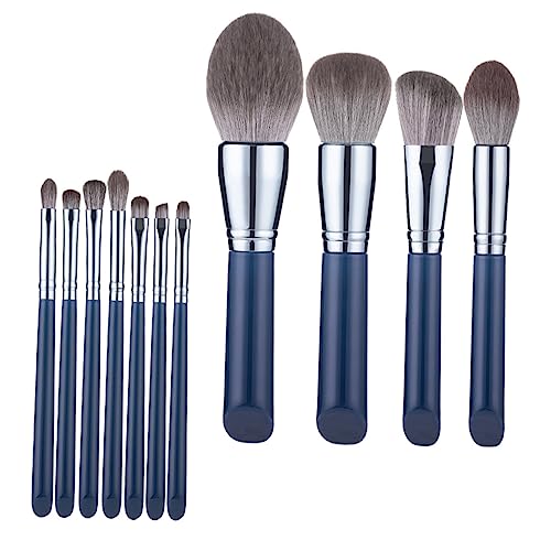MUSISALY 11-teiliges Make-up-set Mit Holzgriff Und Bionischer Wolle Für Rouge Verblenden Und Konturieren von MUSISALY