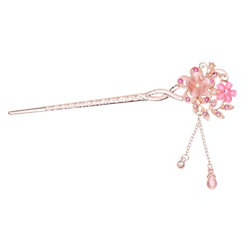 MUSISALY Vintage Damen Haarnadel Dekorativ Mit Opal Blume Chignon Haarstab Antik Chinesische Haarnadel Aus Strapazierfähigem Material Für Freizeit Und Feiern von MUSISALY