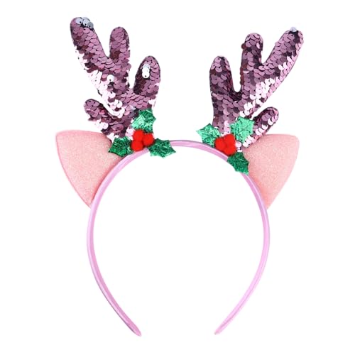 MUSISALY Weihnachtsstirnband Rentier-design Haarband Kopfbedeckung Für Weihnachtsdekoration Party Cosplay von MUSISALY