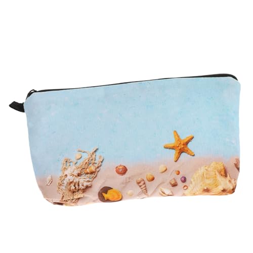 MUSISALY Zipper Kosmetiktasche Wiederverwendbar Handliche Reise-Makeup-Tasche Mit Maritimem Design Für Lippenstift Zahnbürste Und Tägliche Essentials Vielseitiger Organizer Für Damen von MUSISALY