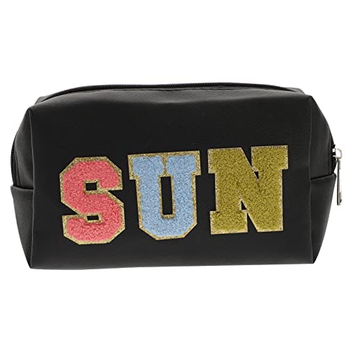 MUSISALY Kosmetiktasche Mit Buchstaben Dekorative Kulturtasche Für Damen Für Unterwegs von MUSISALY