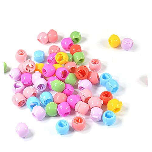 MUSISALY 100 Stück/2 Boxen Runde Haarklammern Bonbonfarbene Kunststoff-haarklammern Haar-accessoires Für Frauen Und Mädchen von MUSISALY