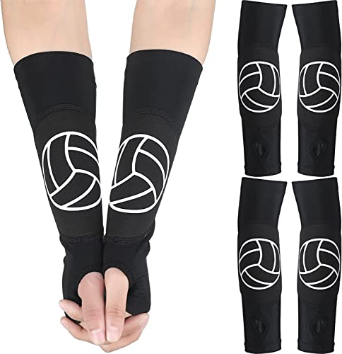 MUSLONG 2 Paar Volleyball Armmanschetten Armschoner Kinder Sportarmbänder Unterarm Kompressionsmanschette Volleyball Armstulpen Ärmel Elastische Volleyball Sport Handgelenkstütze (4 Stück) von MUSLONG