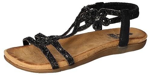 2Go Damen 8018-802-9 Flache Sandale, Schwarz, 40 EU von 2Go Fashion