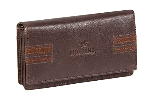 MUSTANG Asti Leather Wallet Side Opening Dark Brown von MUSTANG