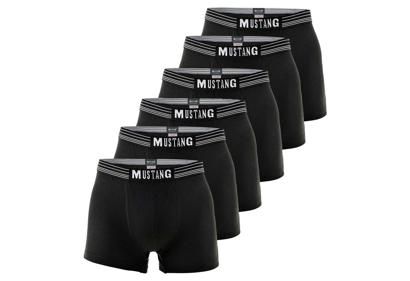 MUSTANG Boxer MUSTANG Herren Retroshorts 6er Pack, Boxershorts von MUSTANG