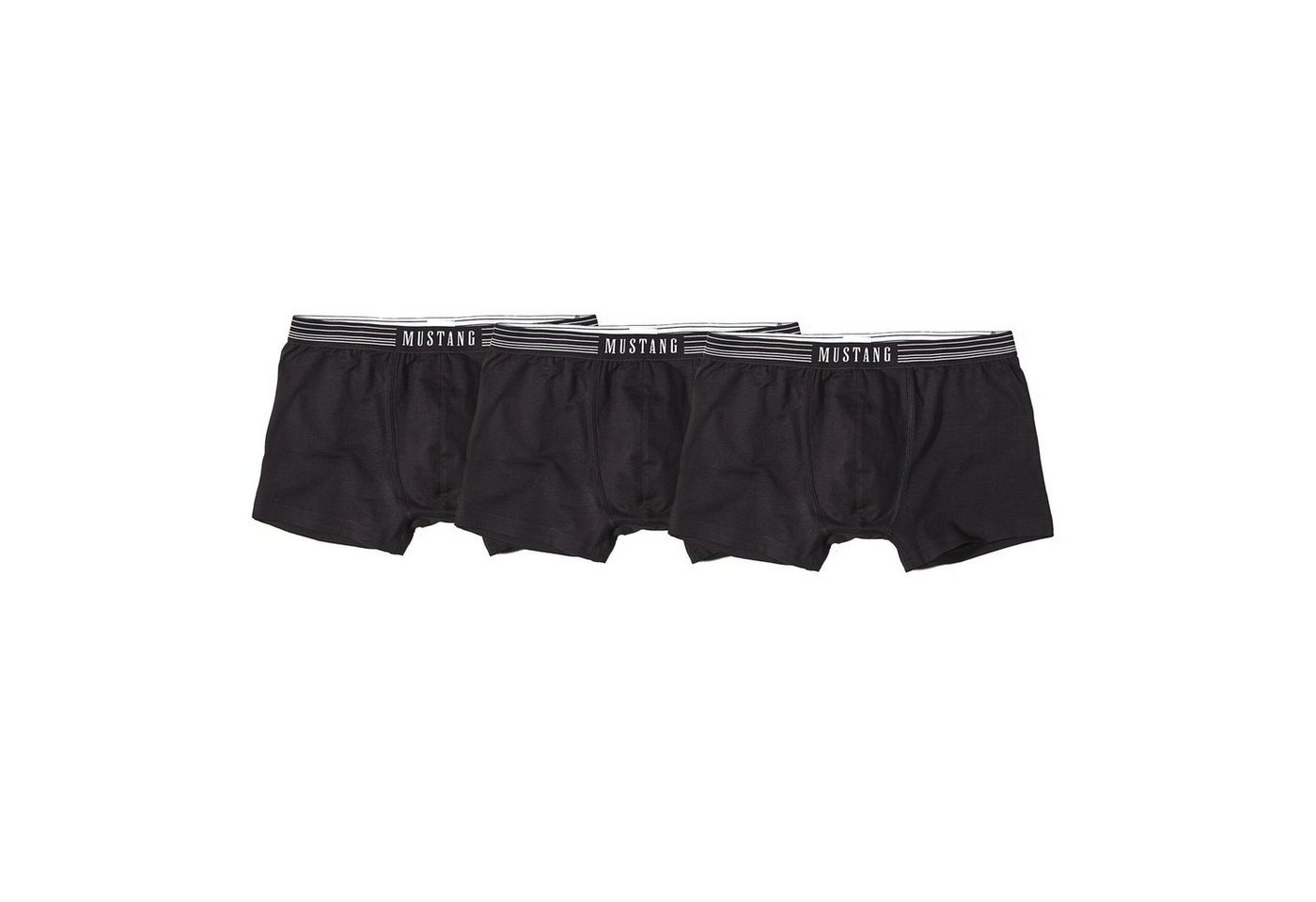 MUSTANG Boxershorts Herren Retro Vintage (Spar-Set, 3-St., 3er-Pack) 3 x schwarz von MUSTANG