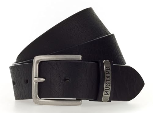 MUSTANG Classic Leather Belt W90 Black - kürzbar von MUSTANG