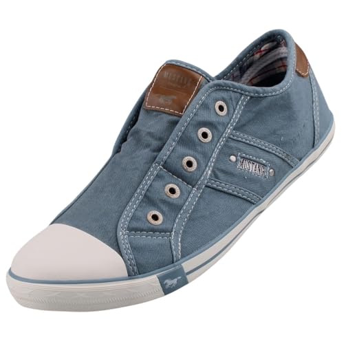 MUSTANG Damen Canvas Sneaker Graublau, Schuhgröße:EUR 37 von MUSTANG