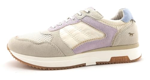 MUSTANG Damenschuhe Schnürschuhe Sportive Sneaker Weiß Freizeit, Schuhgröße:40 EU von MUSTANG