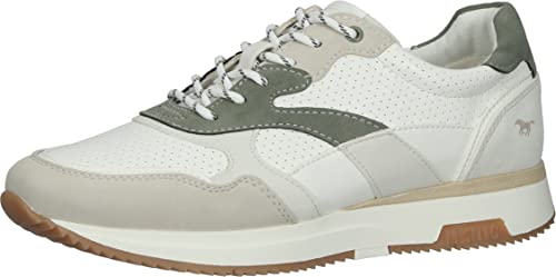 Mustang Damen 1418-304 Sneaker, Weiss/beige, 41 EU von MUSTANG