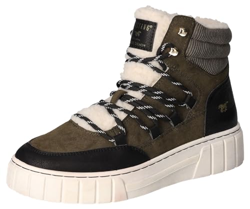MUSTANG Damen High-Top Sneaker gefüttert Grün/Schwarz, Schuhgröße:EUR 40 MUSTANG Damen High-Top Sneaker gefüttert Grün/Schwarz, Schuhgröße:EUR 40 von MUSTANG