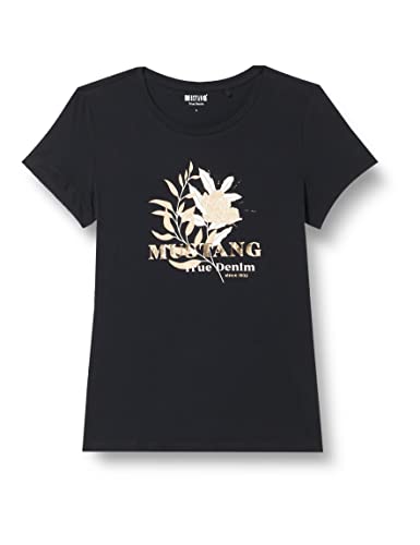 MUSTANG Damen Alexia C Print T-Shirt, Caviar 4132, M von MUSTANG