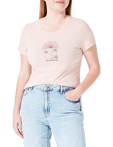 MUSTANG Damen Alexia C Print T-Shirt, Rose Smoke 8421, L von MUSTANG