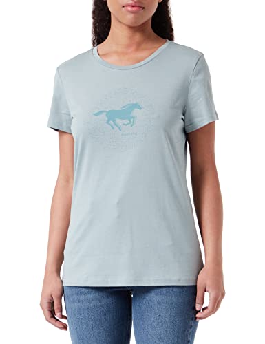 MUSTANG Damen Alexia C Print T-Shirt, Silver Blue 5106, XL von MUSTANG