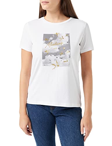 MUSTANG Damen Alexia C Print T-Shirt, Whisper Withe 2013, L von MUSTANG