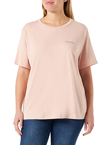 MUSTANG Damen Alina C Chestprint T-Shirt, Rose Smoke 8421, M von MUSTANG