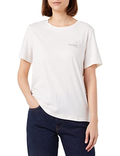 MUSTANG Damen Alina C Chestprint T-Shirt, Whisper White 2013, XL von MUSTANG
