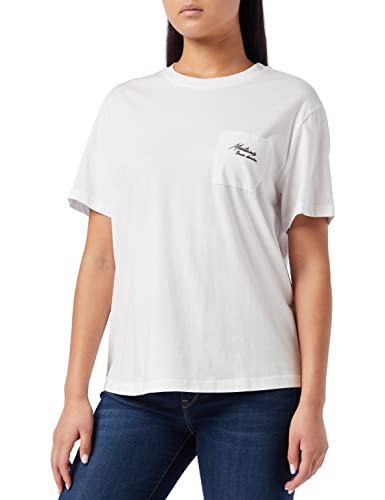 MUSTANG Damen Alina C Embro T-Shirt, General White 2045, M von MUSTANG