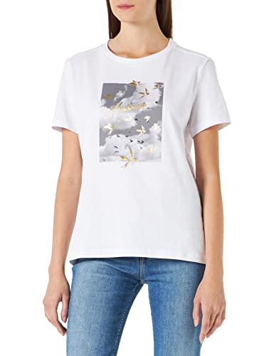MUSTANG Damen Alina C Photoprint T-Shirt, General White 2045, L von MUSTANG