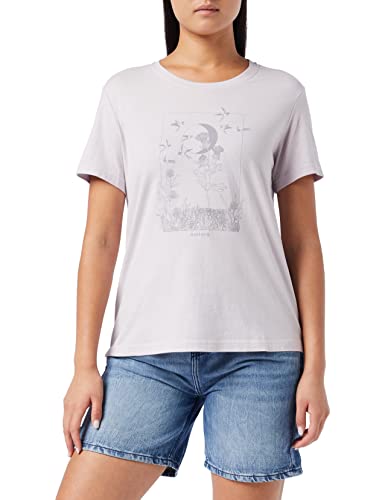 MUSTANG Damen Alina C Print T-Shirt, Misty Lilac 8124, S von MUSTANG