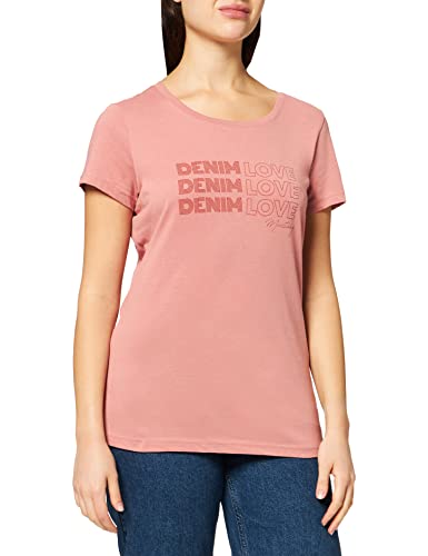MUSTANG Damen Alina C Print T-Shirt, Rosa (Dusty Rose 8210), Medium (Herstellergröße: M) von MUSTANG