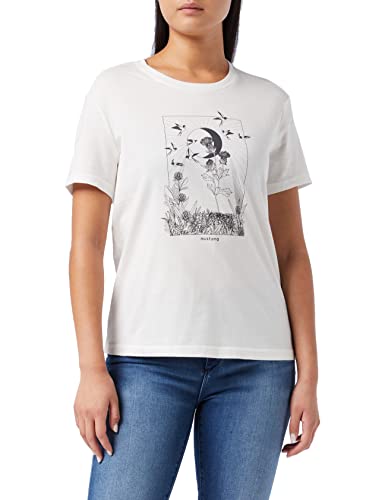 MUSTANG Damen Alina C Print T-Shirt, Whisper Withe 2013, S von MUSTANG