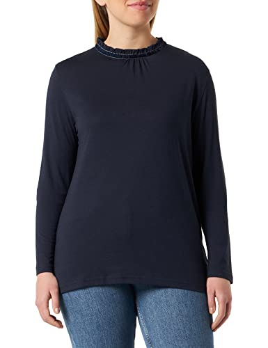 MUSTANG Damen Anna C Ruffles T-Shirt, Night Sky 4129, L von MUSTANG