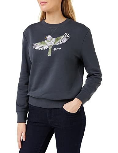 MUSTANG Damen Bea C Embro Sweatshirt, Ebony 4086, XL von MUSTANG