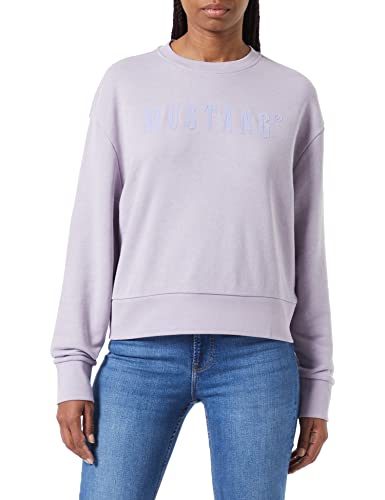 MUSTANG Damen Bea C Logo Print Sweatshirt, Wisteria 8176, S von MUSTANG