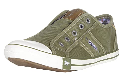 Mustang Damen Canvas Sneaker Khaki EU 38 von Mustang