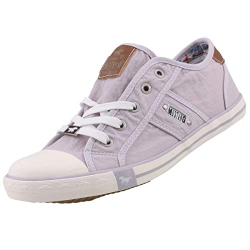 MUSTANG Damen Canvas Sneaker Lila (Flieder), Schuhgröße:EUR 44 von MUSTANG