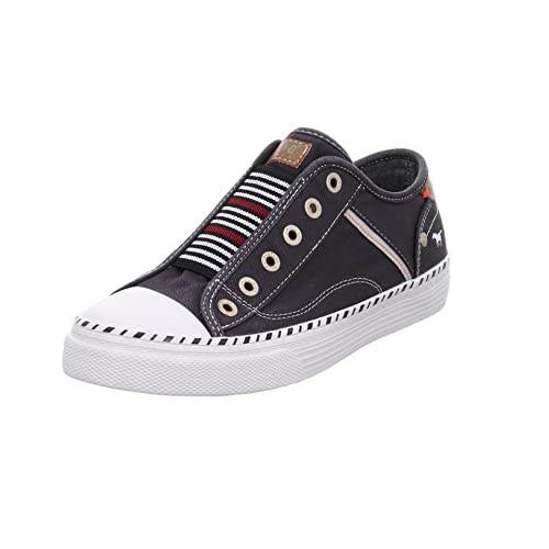 Mustang Damen Canvas Sneaker Schwarz, Schuhgröße:EUR 44 von Mustang