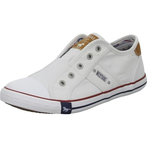 MUSTANG Damen Canvas Sneaker Weiß, Schuhgröße:EUR 41 von MUSTANG