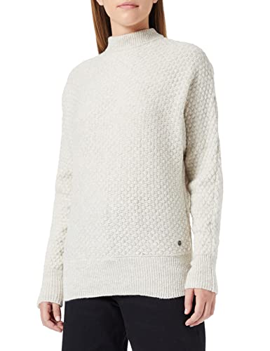 MUSTANG Damen Carla C Structure Pullover, Whisper White Melange 2078, M von MUSTANG