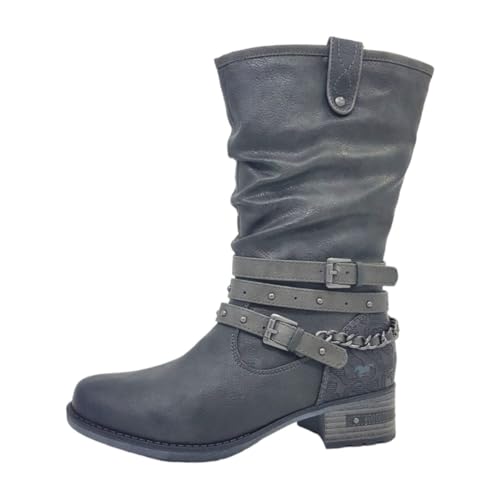 MUSTANG Damen Halblange Stiefel, Graphit, 39 EU von MUSTANG