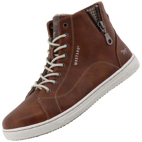 MUSTANG Damen High Top Sneaker Brown EU 38 von MUSTANG