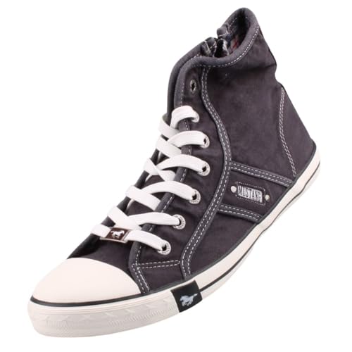 MUSTANG Damen High Top Sneaker Schwarz, Schuhgröße:EUR 42 von MUSTANG