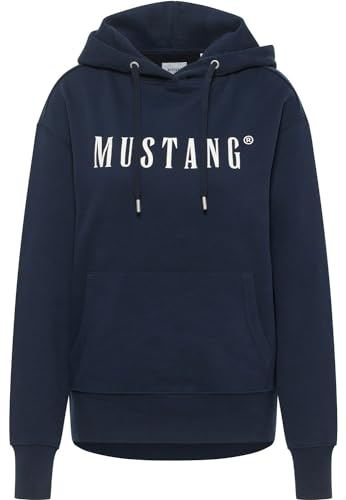 MUSTANG Damen Hoodie Kapuzenpullover Margo - Regular Fit - XS - XL Weiss Blau, Größe:XS, Farbe:Dark Sapphire 4136 von MUSTANG
