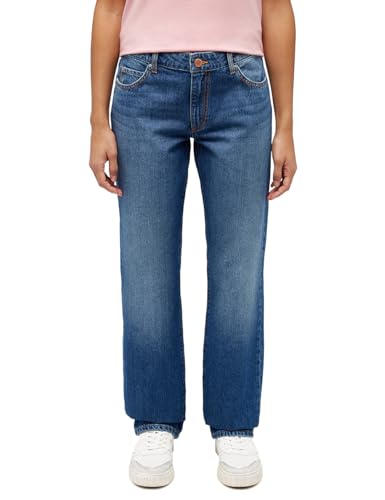 MUSTANG Damen Style Crosby Relaxed Straight Jeans, Mittelblau, 28W / 30L EU von MUSTANG