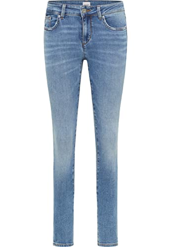 MUSTANG Damen Jeans Quincy Skinny Fit - Blau - Light Blue Denim W25-W34 Stretch, Größe:28W / 32L, Farbvariante:Light Blue Denim 5000-402 von MUSTANG