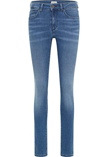 MUSTANG Damen Jeans Shelby Skinny Fit - Blau - Medium Blue Denim W24-W34 Stretch, Größe:28W / 34L, Farbvariante:Medium Blue Denim 5000-502 von MUSTANG