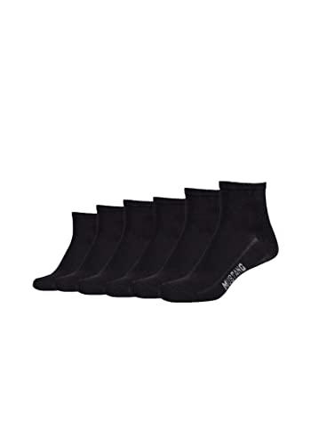 MUSTANG Damen Kurzsocken 6er Pack 39/42 black von MUSTANG