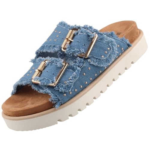 MUSTANG Damen Pantolette Jeansblau EU 40 MUSTANG Damen Pantolette Jeansblau EU 40 von MUSTANG