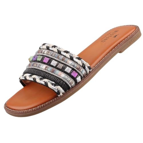 MUSTANG Damen Pantolette Schwarz EU 39 von MUSTANG