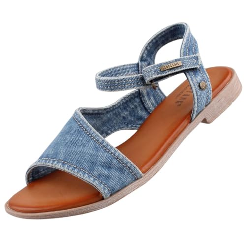 MUSTANG Damen Sandalen Jeansblau EU 36 von MUSTANG